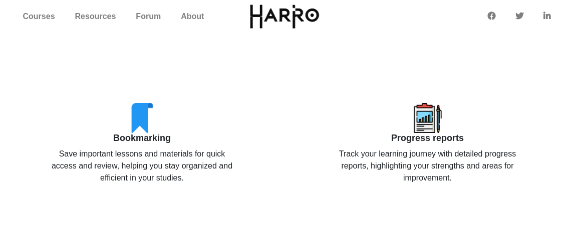 Harro offers a refined e-learning platform designed for both academic and business needs, enabling a smooth transition to digital teaching with its adaptable structure and comprehensive multimedia resources. Nevertheless, some specific functional aspects may benefit from further improvement.